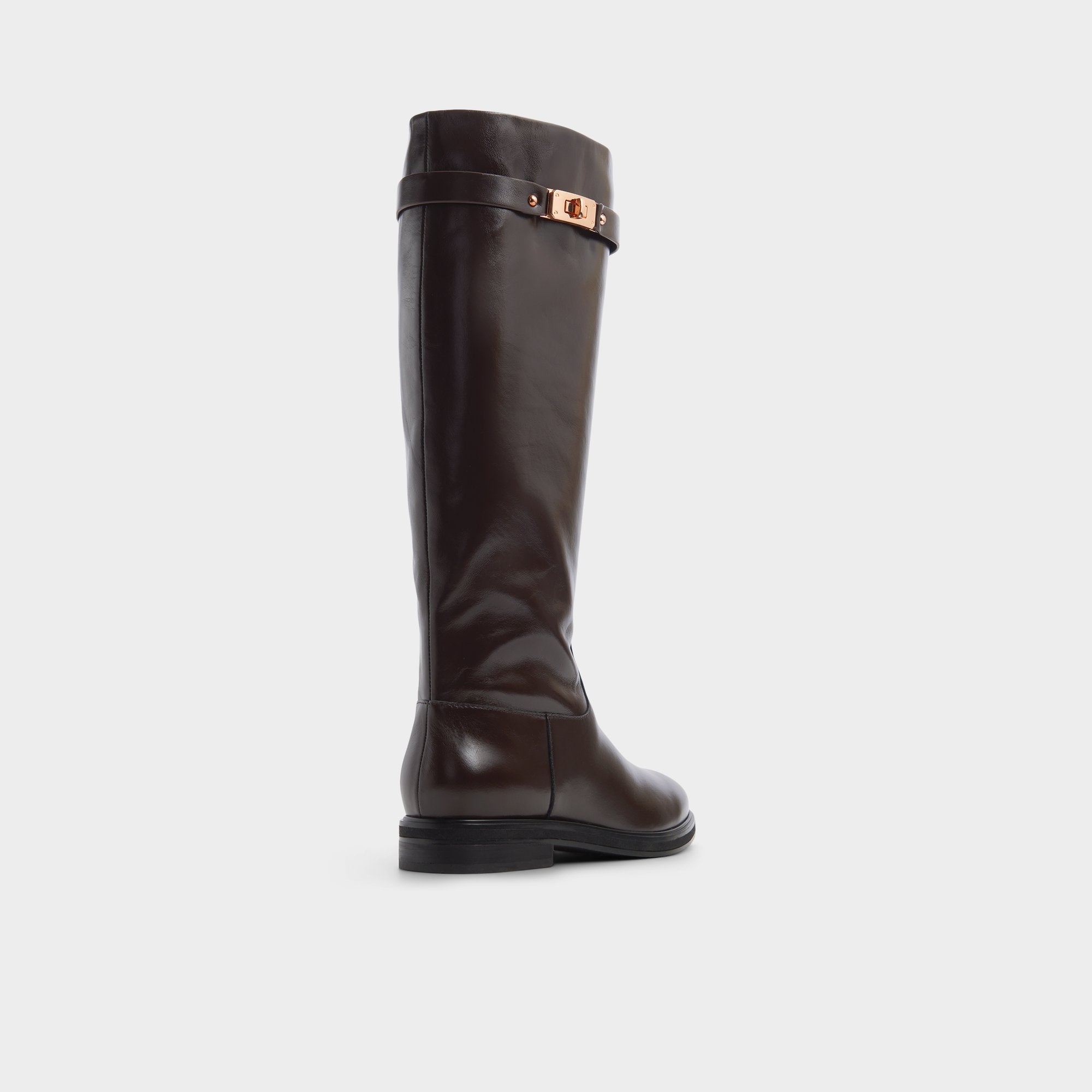ALDO Levie bottes cavalières marron cuir talon plat