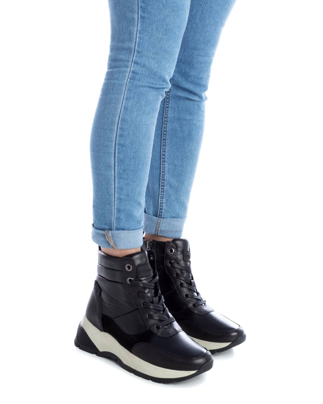 Carmela 16092701 basket montante noire cuir