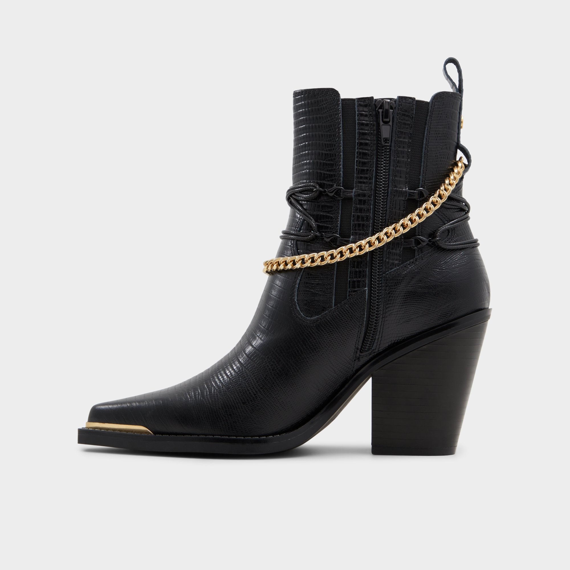 ALDO Phenix bottes western femme chaîne