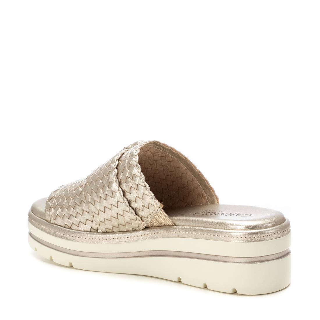 Carmela 16225101 sandales compensées cuir doré tressé