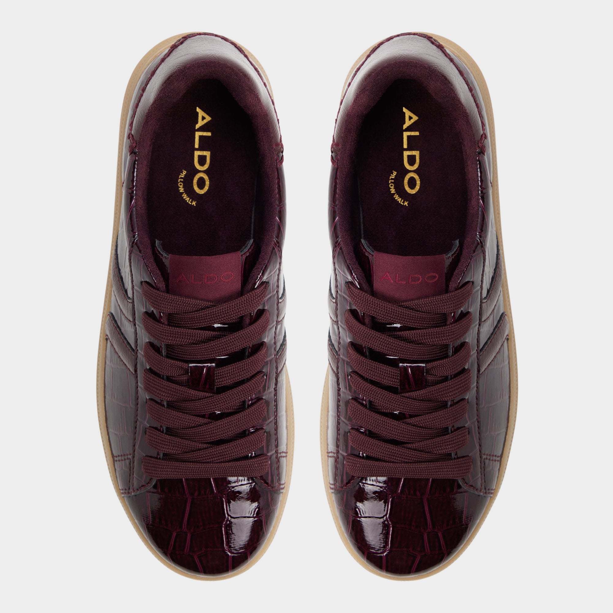 ALDO Chicsneaker2 baskets bordeaux croco