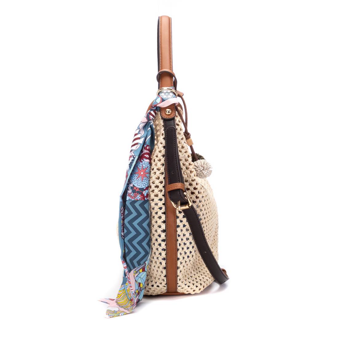 Carmela 18622202 sac épaule femme beige effet rafia