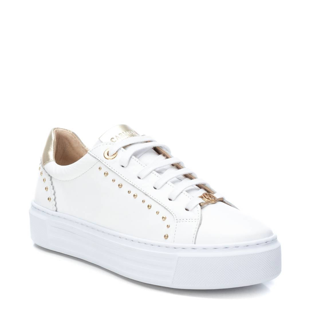 Carmela 16176202 basket femme cuir blanc lacets