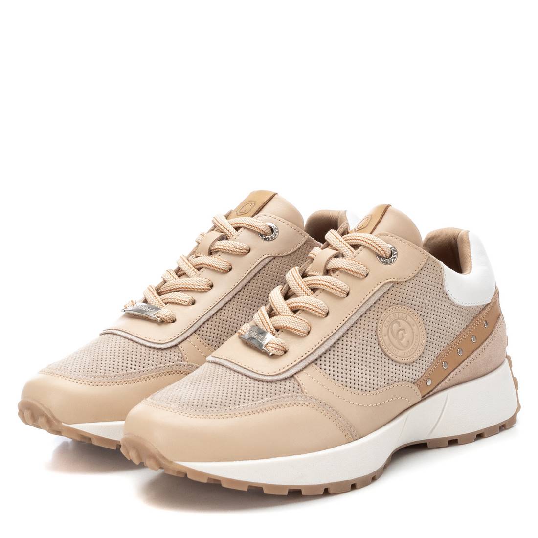 Carmela 16069904 sneakers femme cuir marron clous