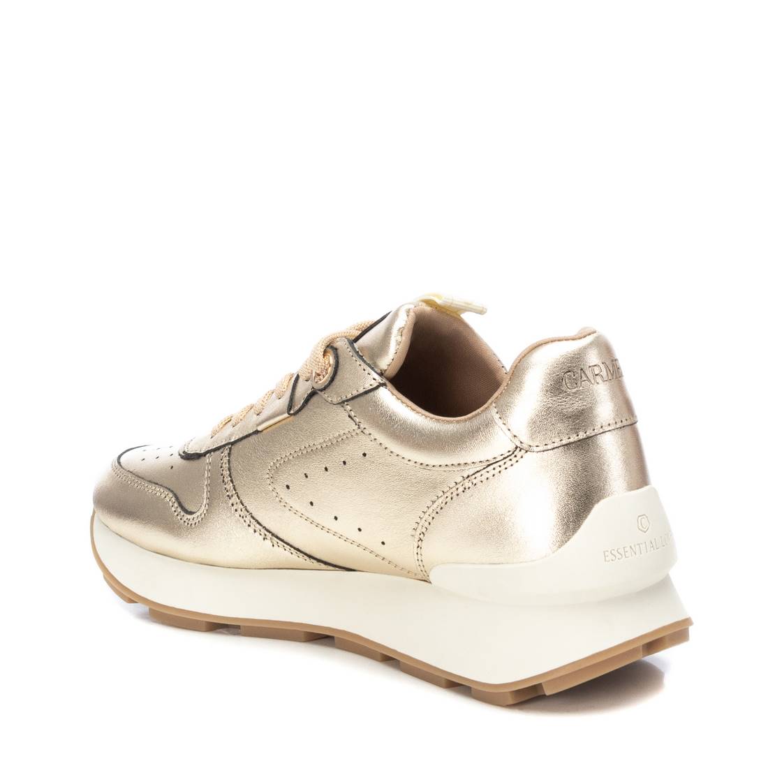 Carmela 16075301 baskets femme doré cuir lacets