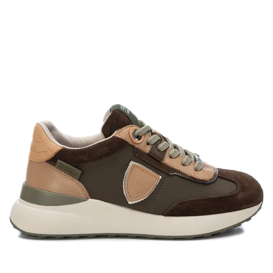 Carmela 16000501 sneaker femme vert cuir lacets