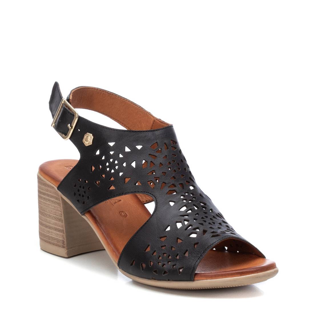 Carmela 16083902 sandales cuir noir talon 8 cm