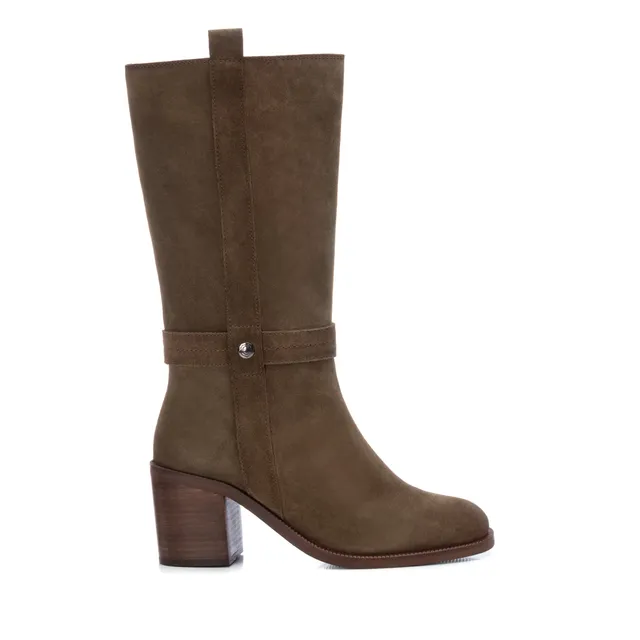 Carmela 16006103 bottes femme vert cuir talon 7 cm