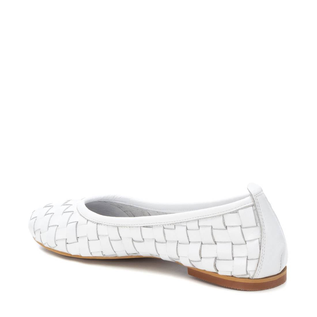 Carmela 16079603 ballerine blanche cuir tressé plat