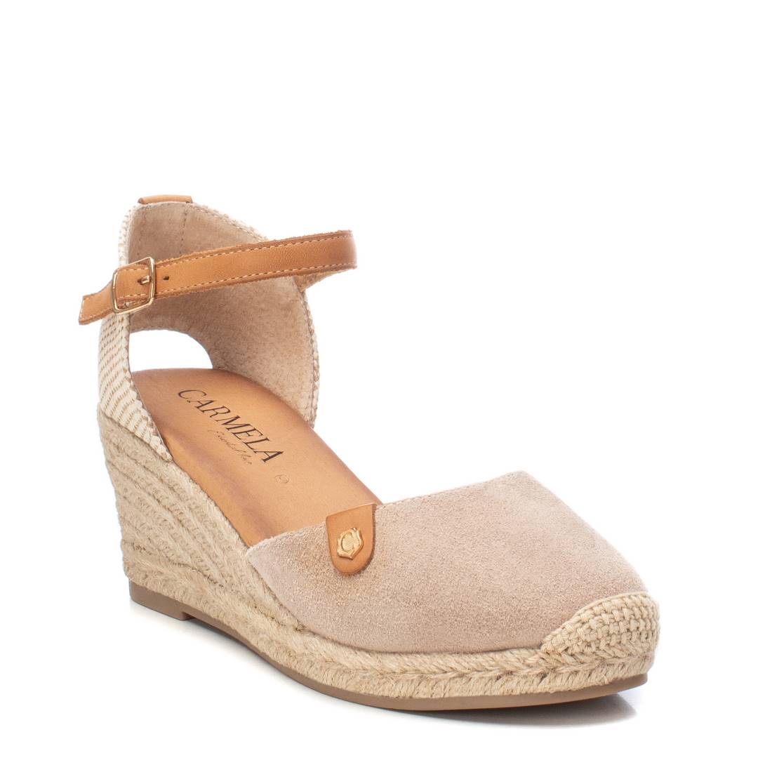 Carmela 16161804 espadrille compensée cuir blanc