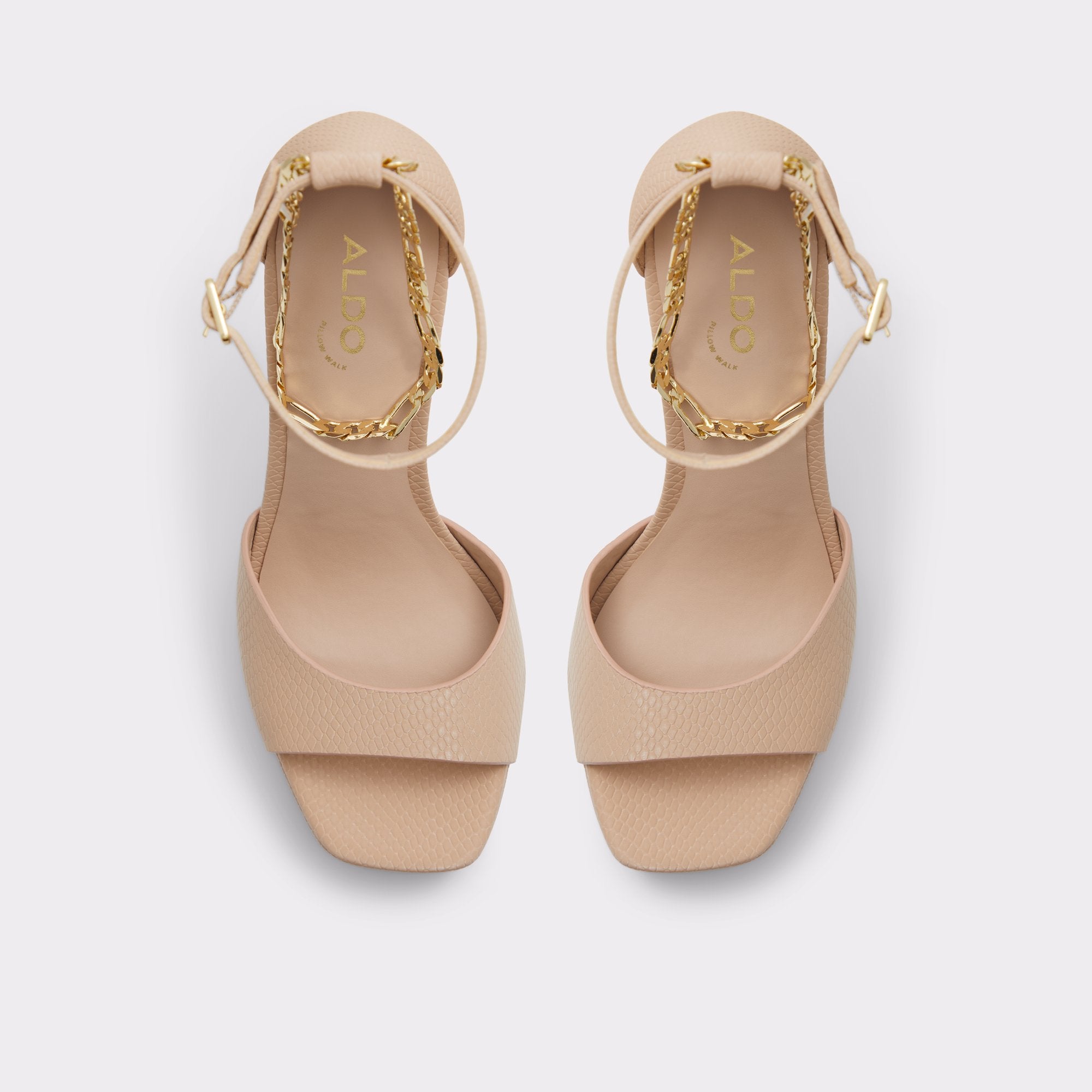 ALDO Prisilla sandales beige chaîne talon