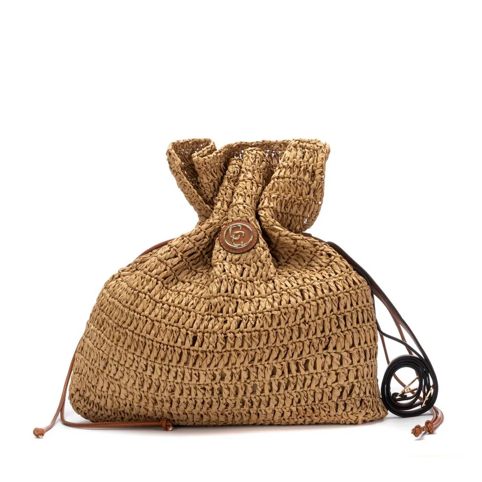 Carmela 18622002 sac raphia taupe cordon 40 cm