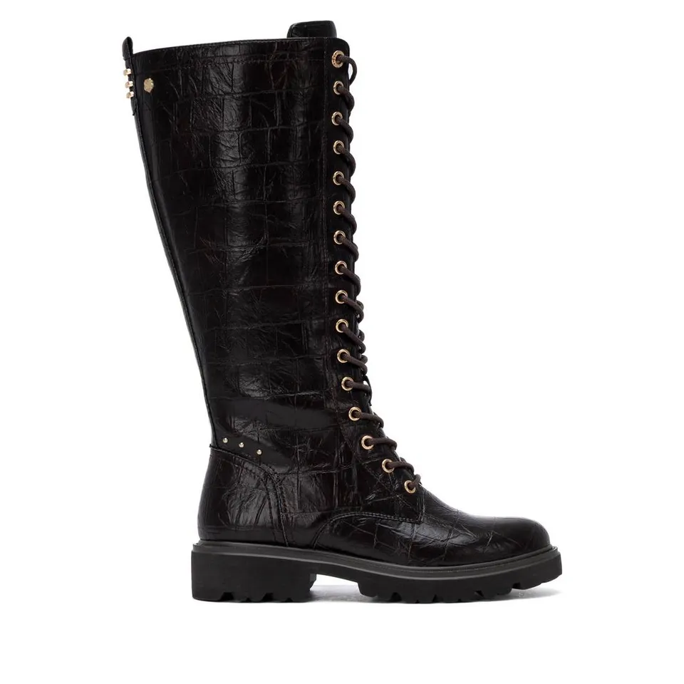 Carmela 16435801 botte militaire femme marron synthétique