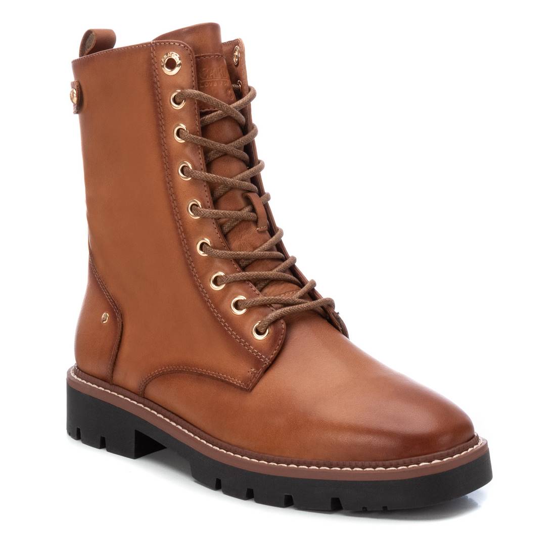 Carmela 16119503 bottine plate marron cuir lacets
