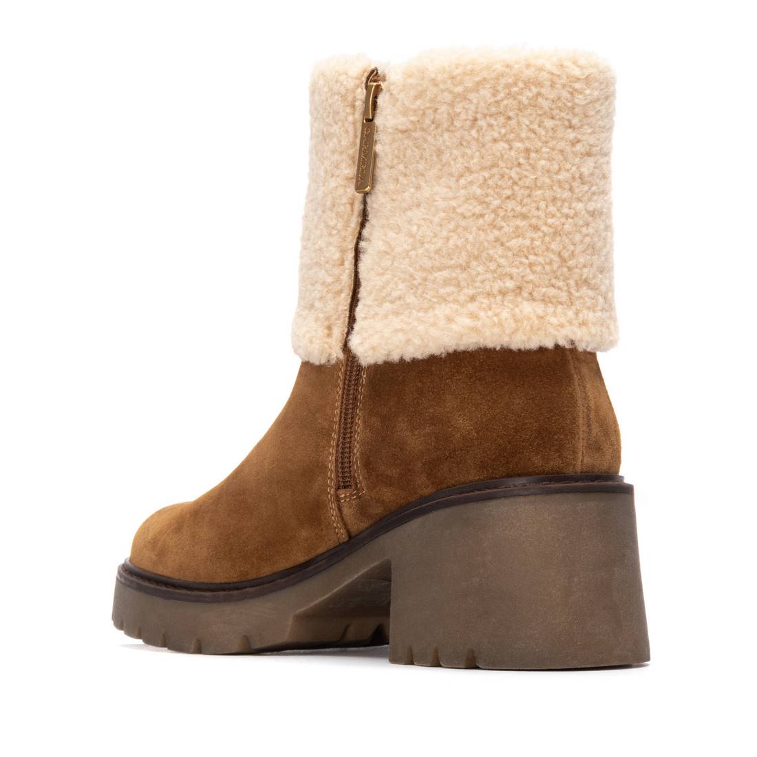 Carmela 16265903 bottines cuir camel fourrées