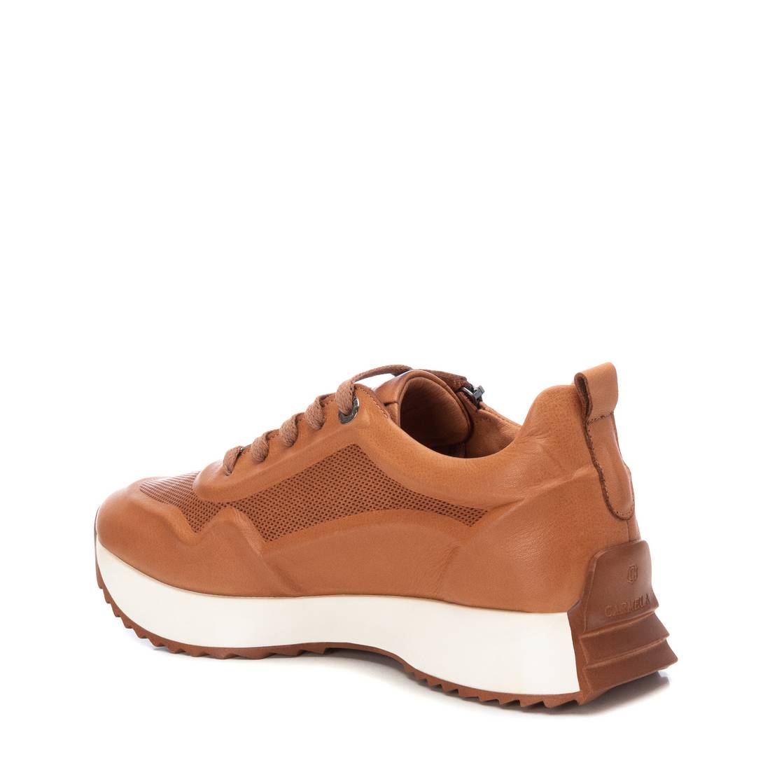 Carmela 16067003 basket femme marron cuir plat