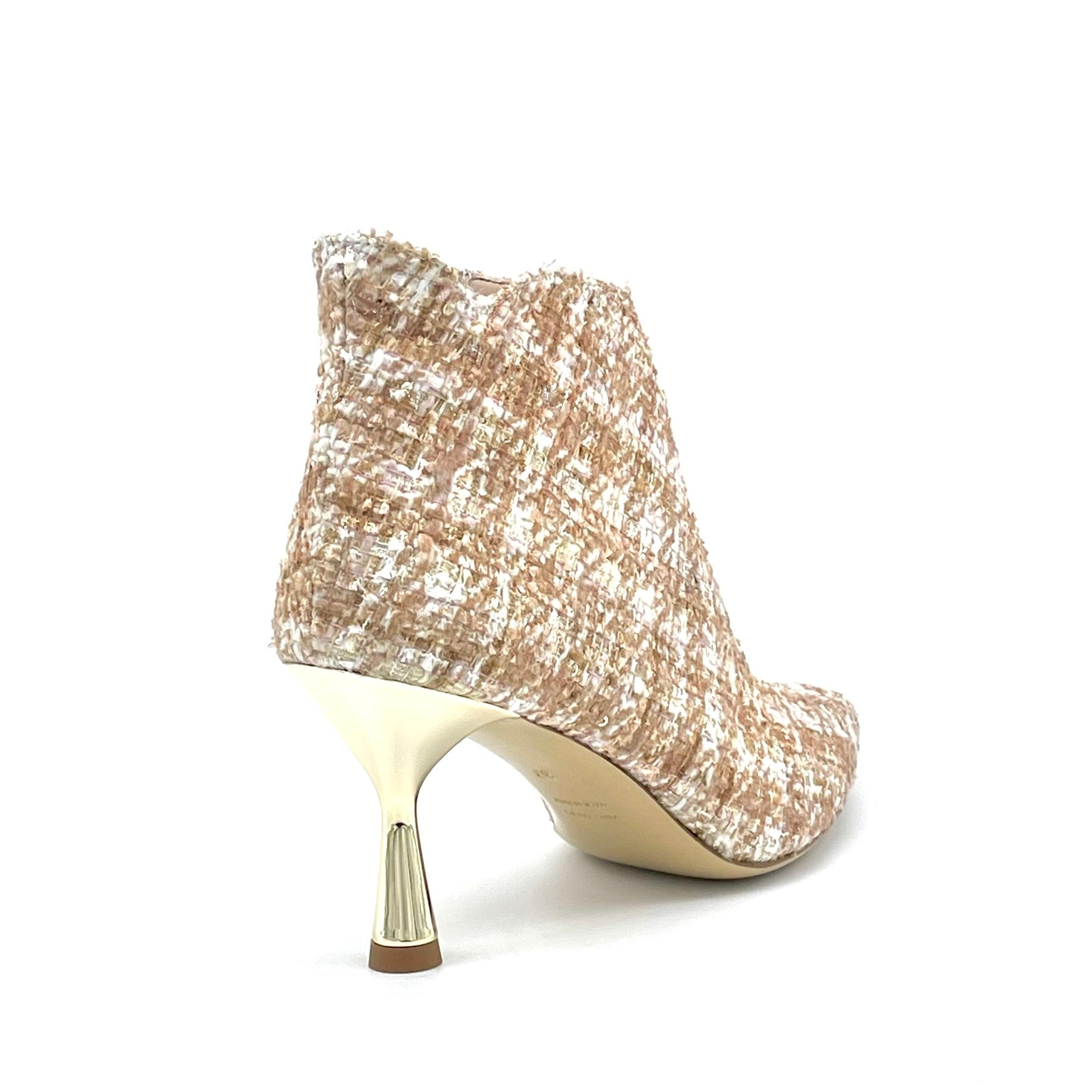 Elata 55532 bottine tweed crème talon 7,5 cm