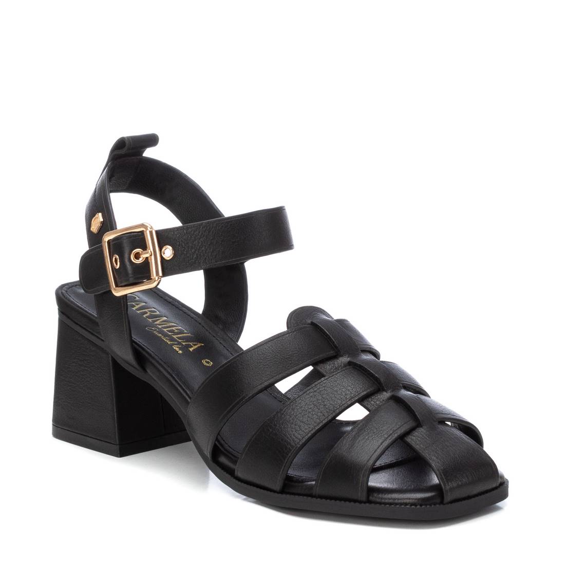 Carmela 16163002 sandale romaine femme noire cuir