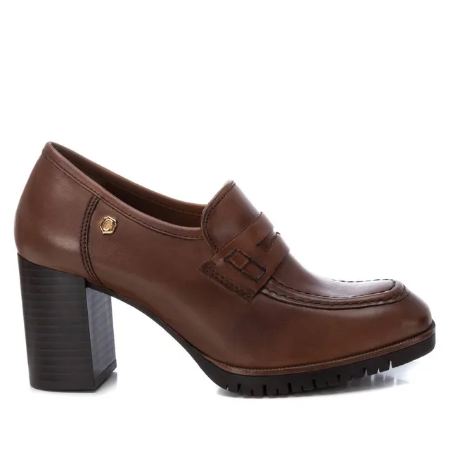 Carmela 16180402 mocassin cuir marron talon 8 cm