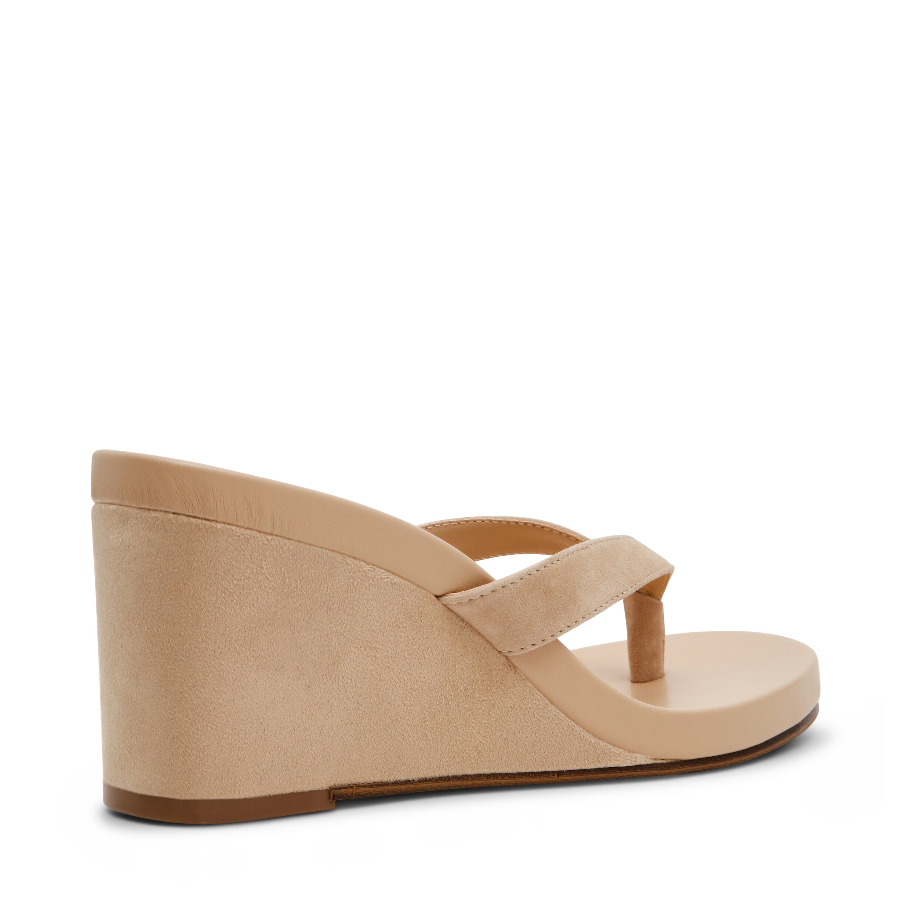 Steve Madden Playing Sandal compensées daim sable