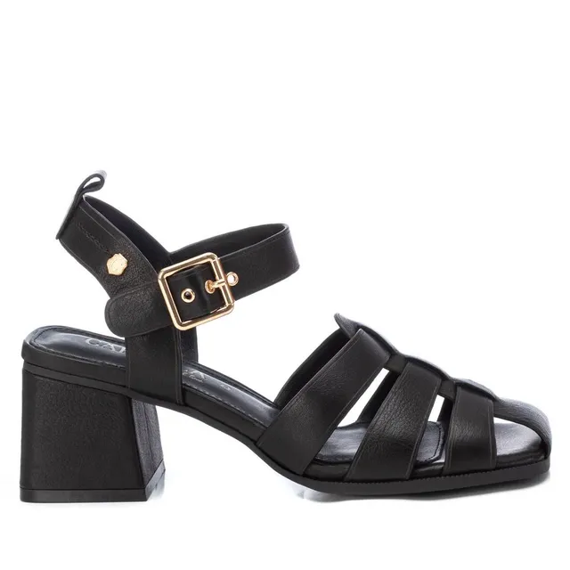 Carmela 16163002 sandale romaine femme noire cuir
