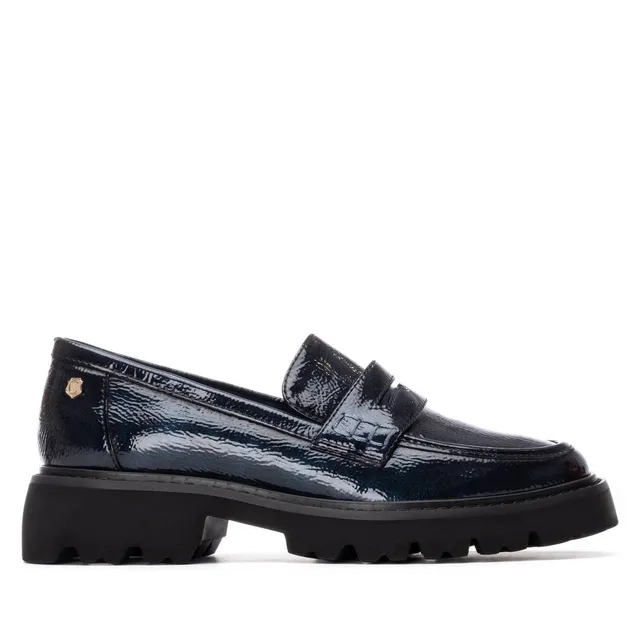 Carmela 16255103 mocassins vernis femme bleu