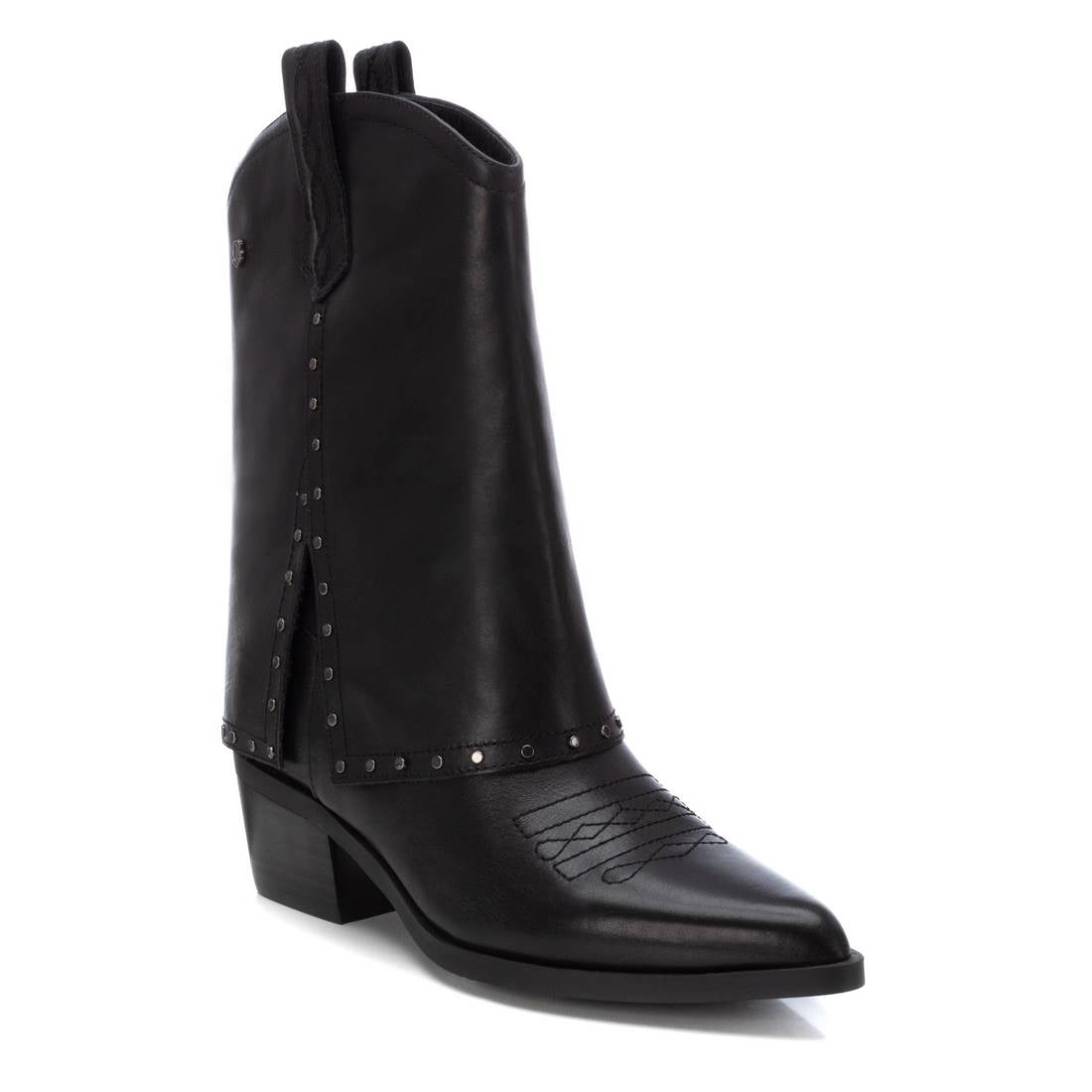 Carmela 16196101 bottine cuir noir cowboy