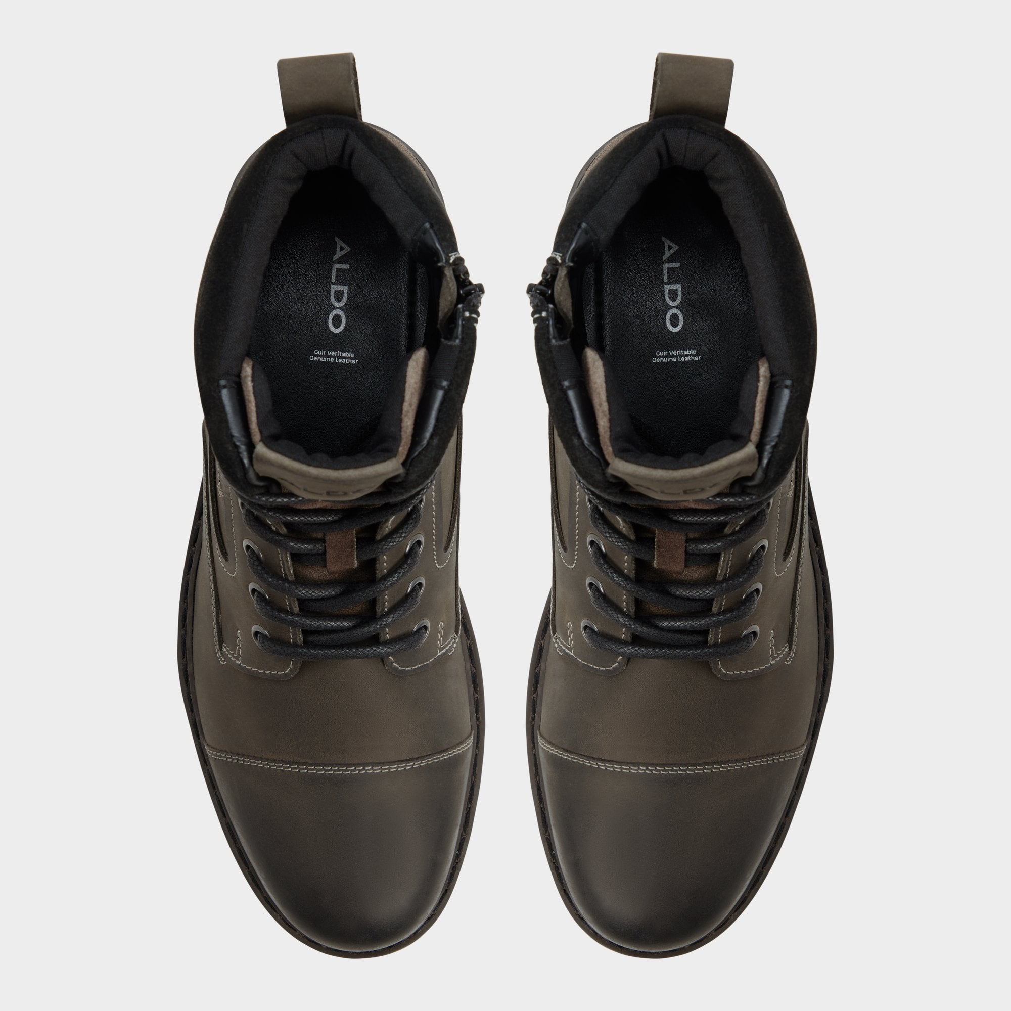 ALDO Armie bottines à lacets gris fourrure