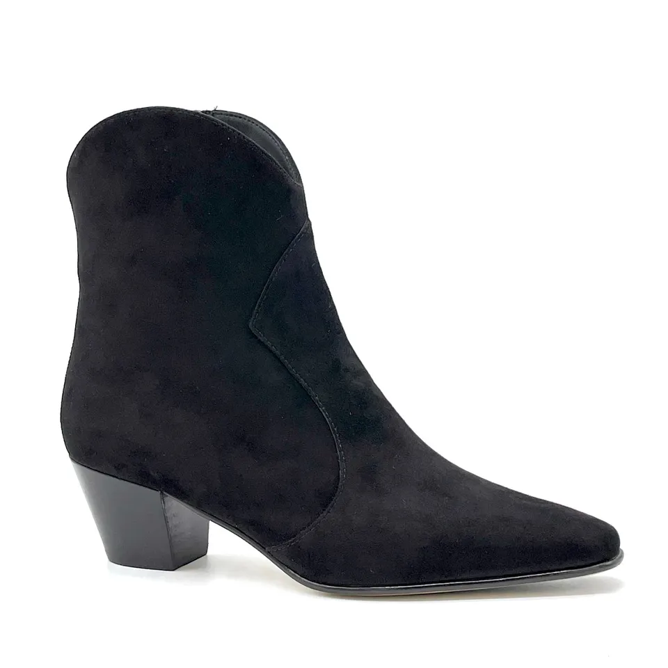 Elata 55537 boots texanes daim noir talon 5,5 cm pointure 37
