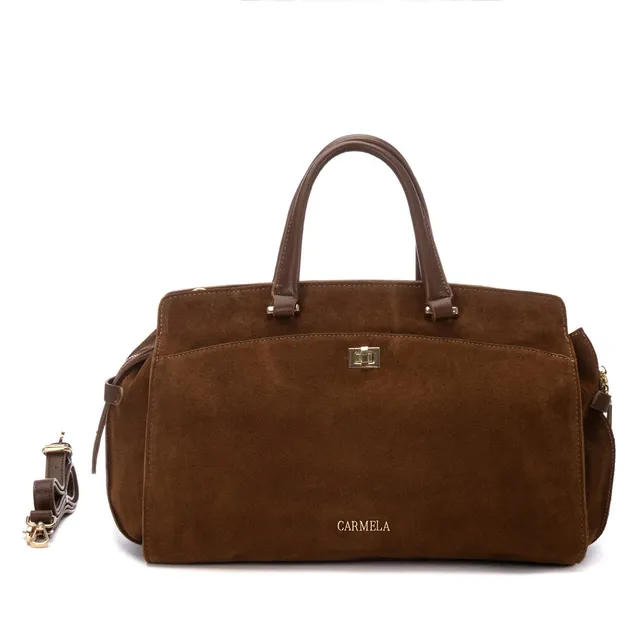 Carmela 18623102 sac cuir camel mallette 24x37