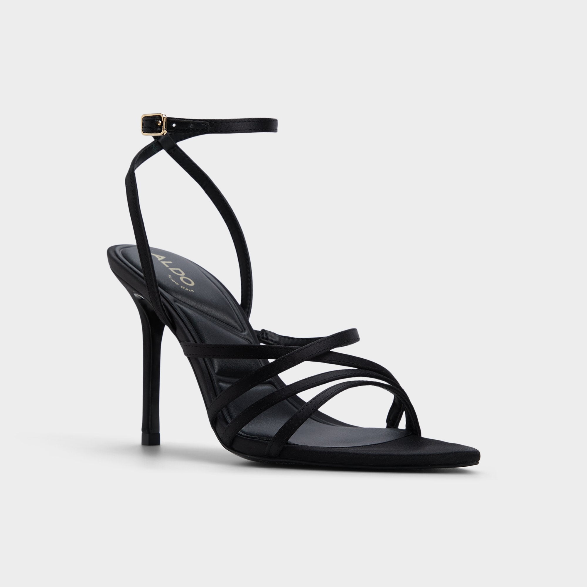 Aldo Solania sandales à talon satin noir