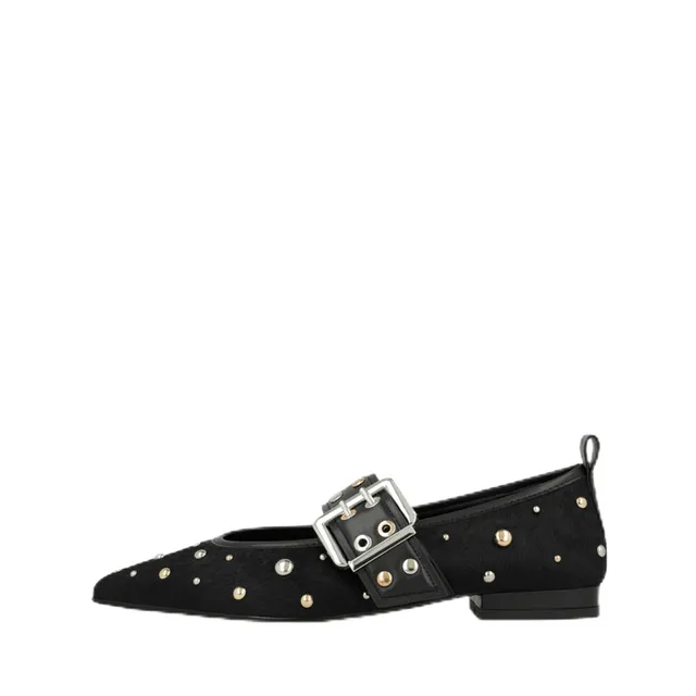 LODI A-ISQ5670P ballerines noires cuir véritable