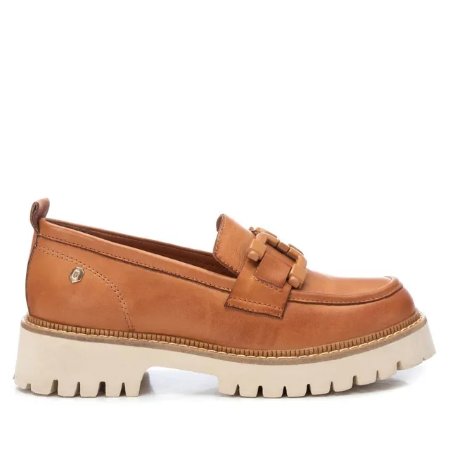 Carmela 16131002 mocassin cuir marron cranté