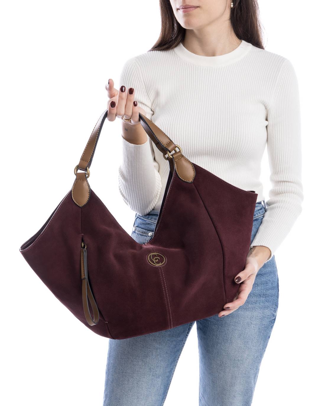 Carmela 18612503 grand sac cuir femme rouge