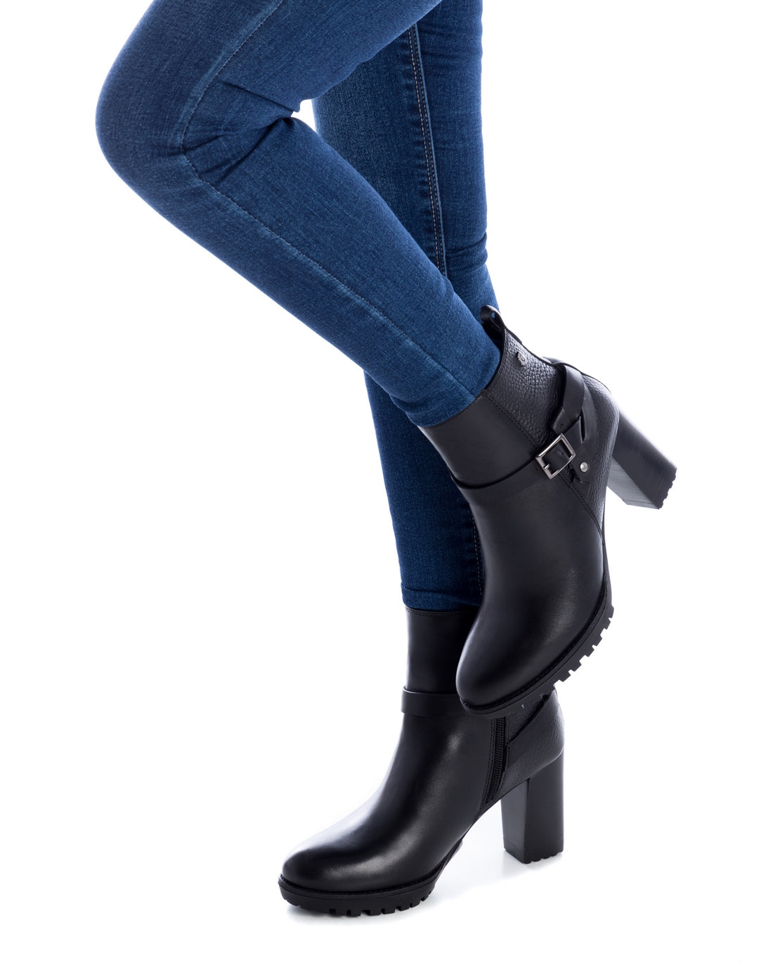 Carmela 16005602 bottine cuir noir talon 8 cm