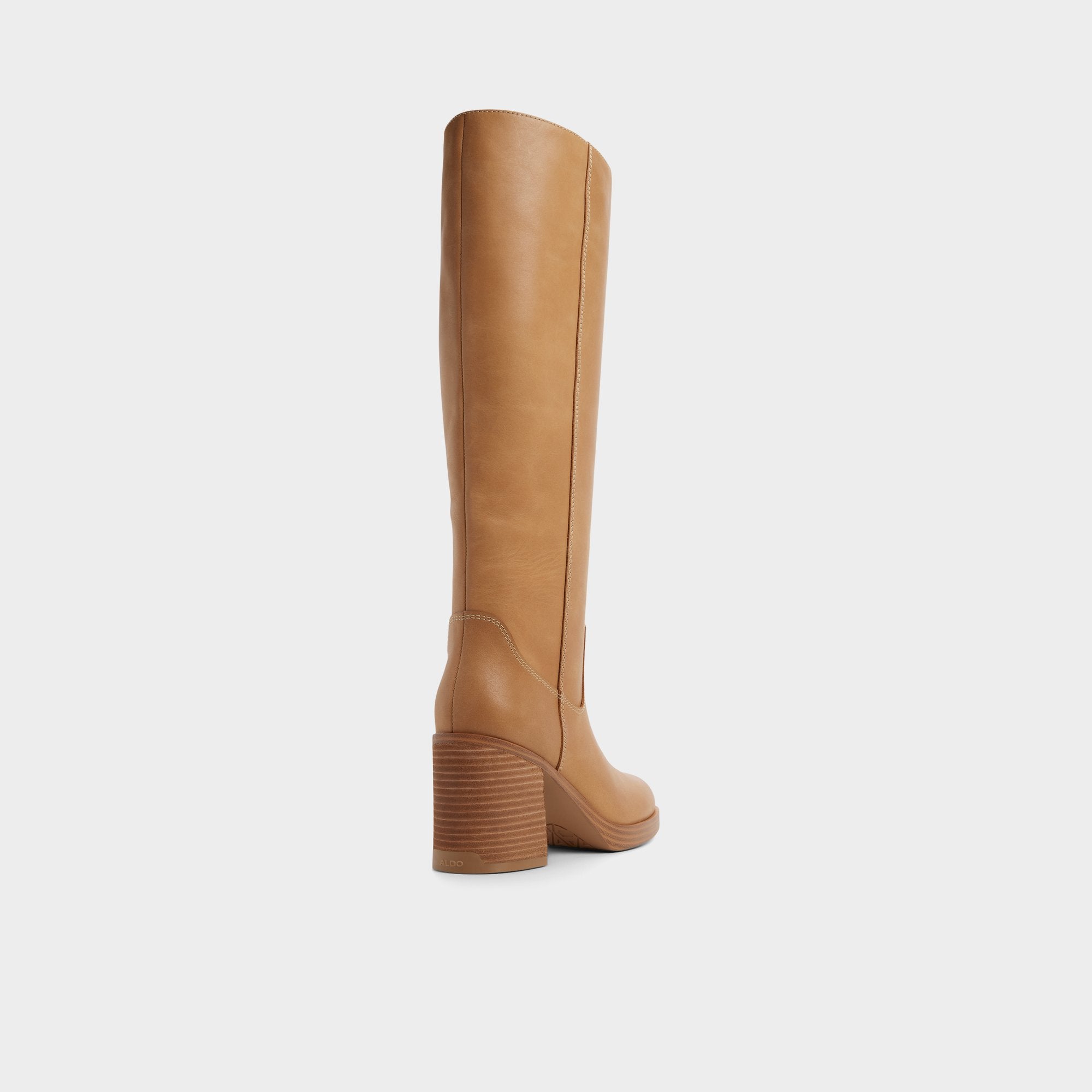 ALDO Juny botte haute marron plateforme cuir vieilli