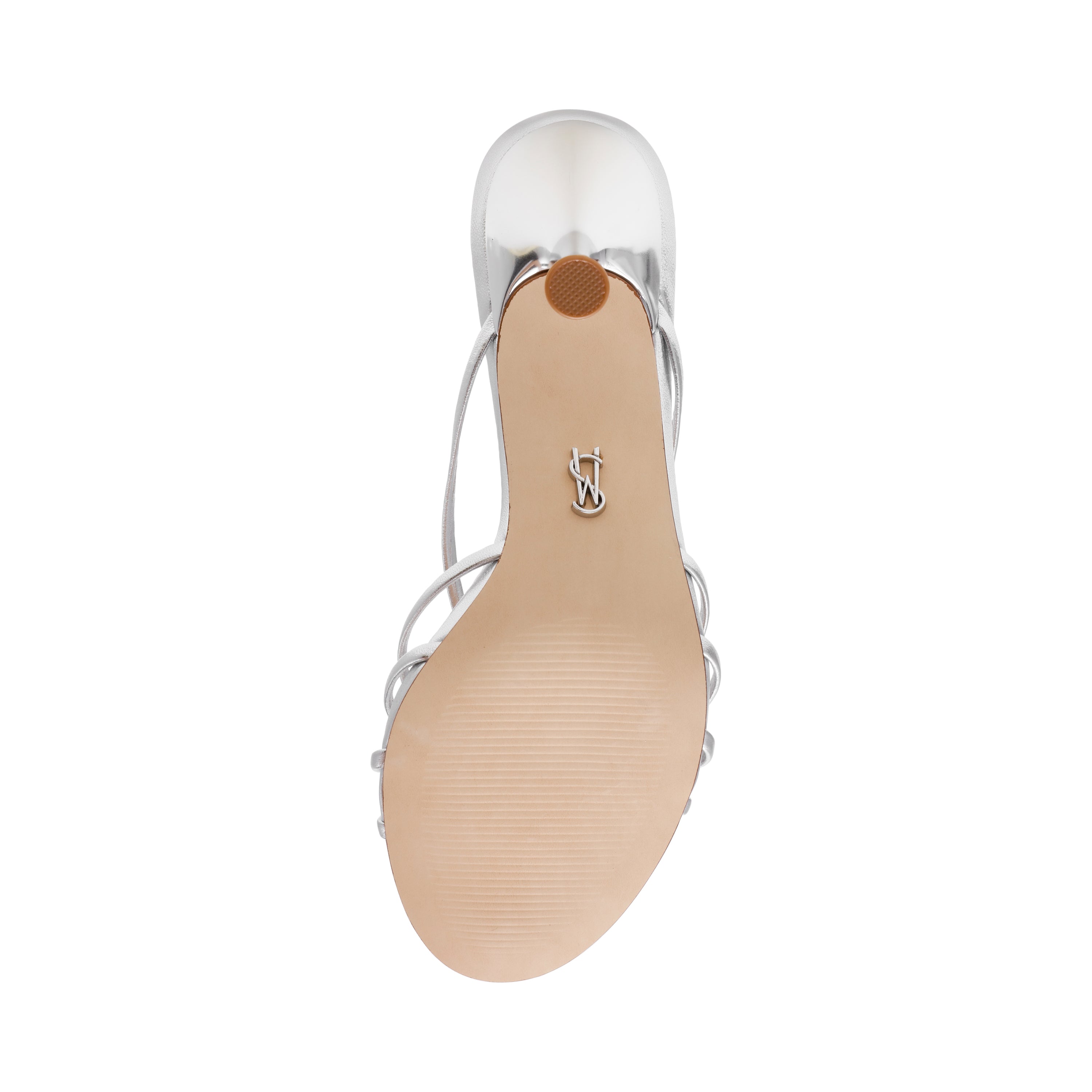 Steve Madden Edna sandale cuir argenté talon 8 cm