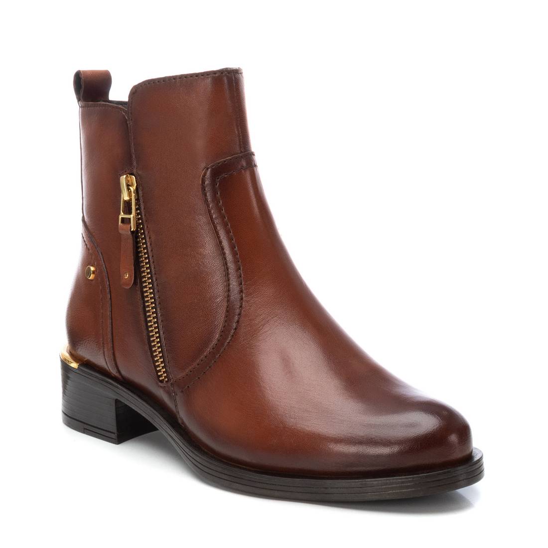 Carmela 16201701 bottine cuir marron talon 4 cm