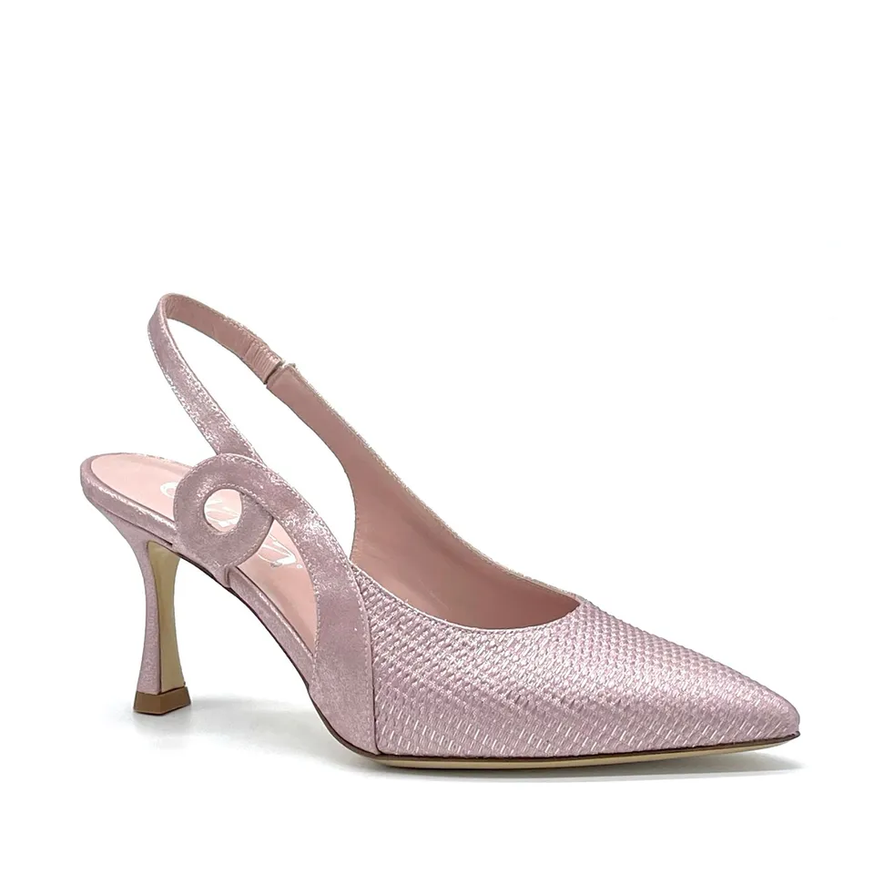 ELATA 15101 slingback rose talon 7,5 cm