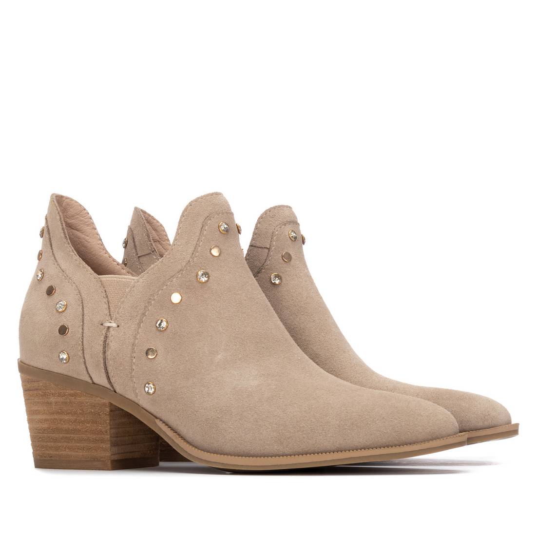 Carmela 16314701 bottine talon beige élastique