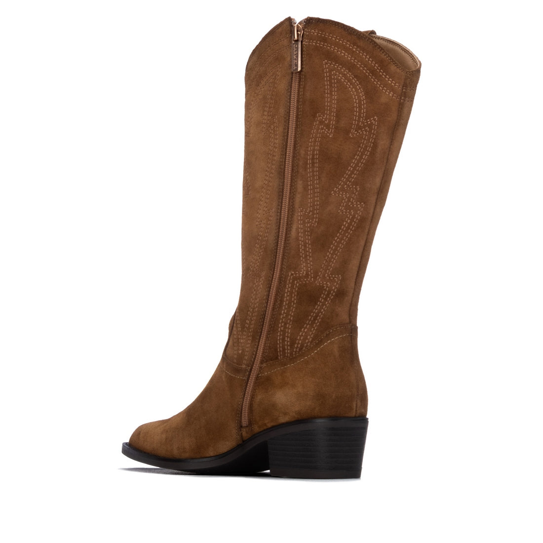 Carmela 16438102 bottes cuir camel talon femme zip