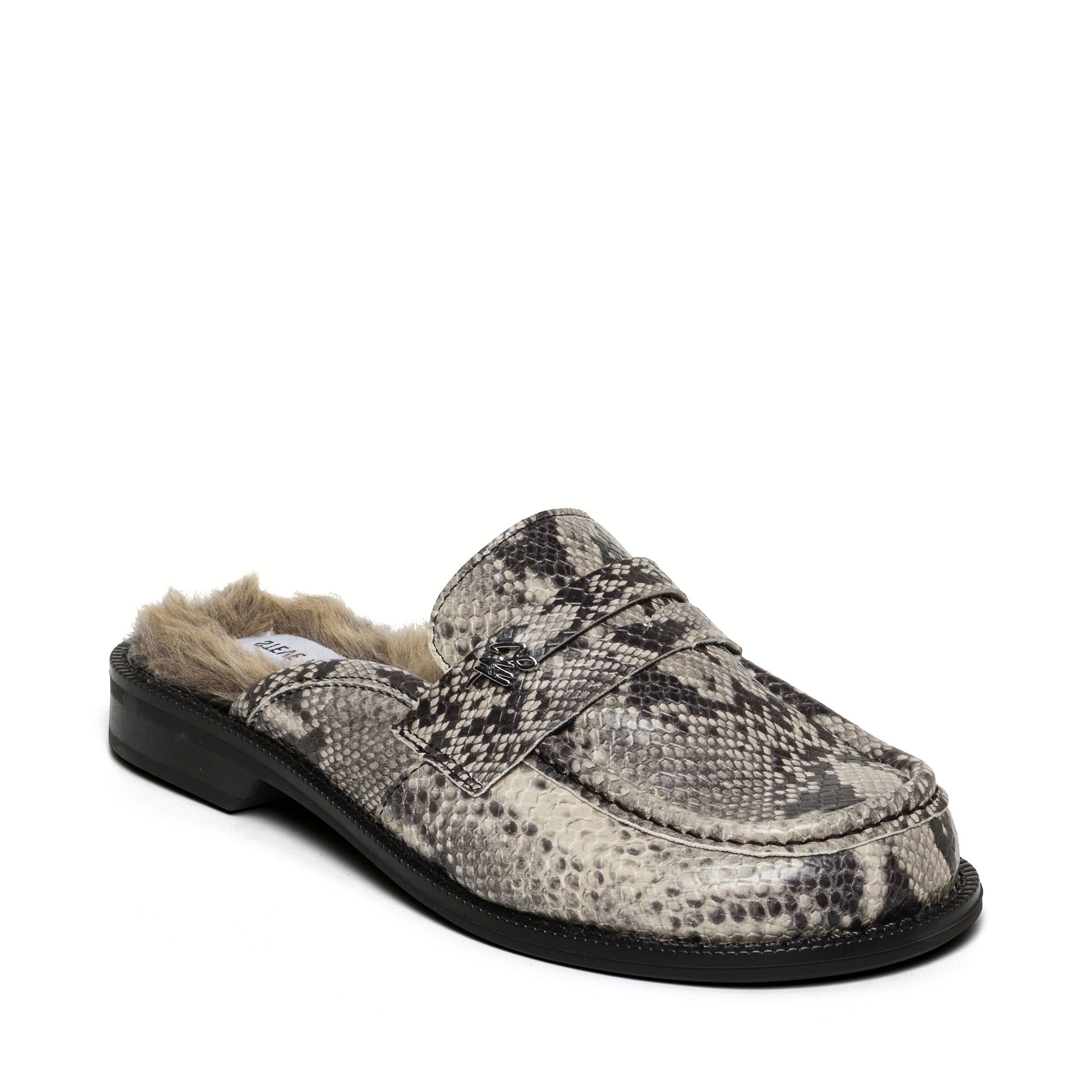 Steve Madden Isabeau-F mules femme gris serpent plat