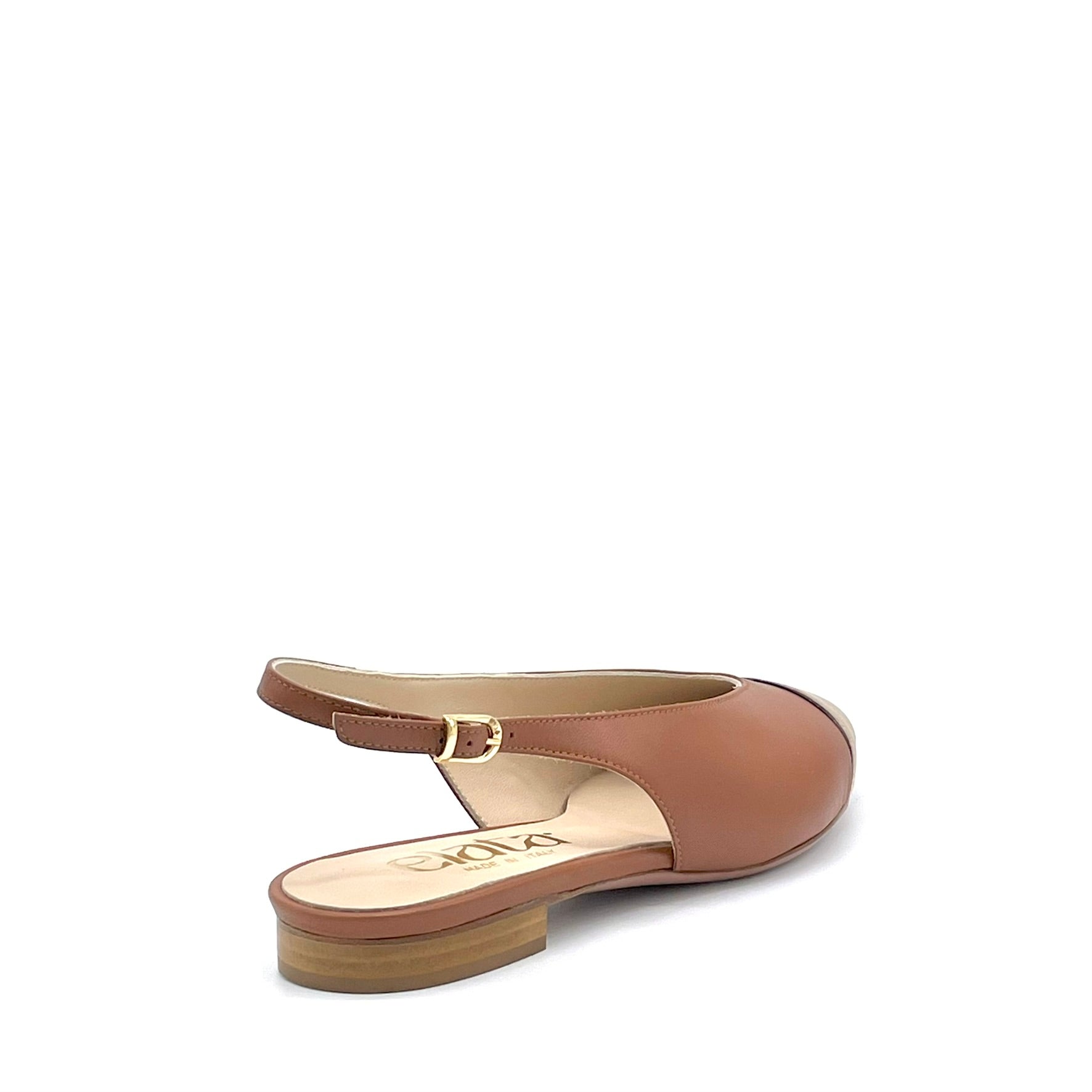 Elata 26206 slingback cuir marron 37 talon 1 cm