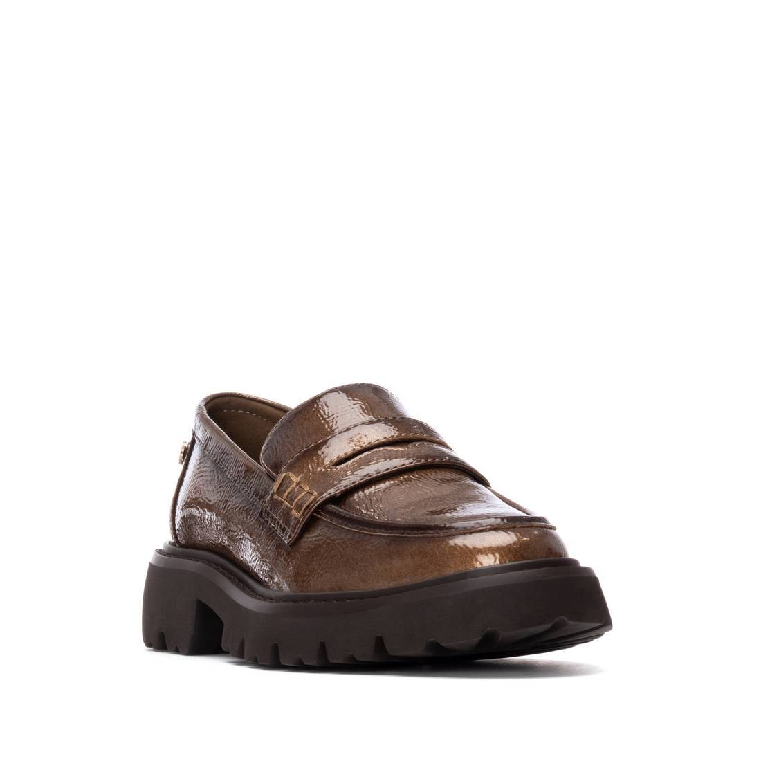Carmela 16255104 mocassin verni taupe plat