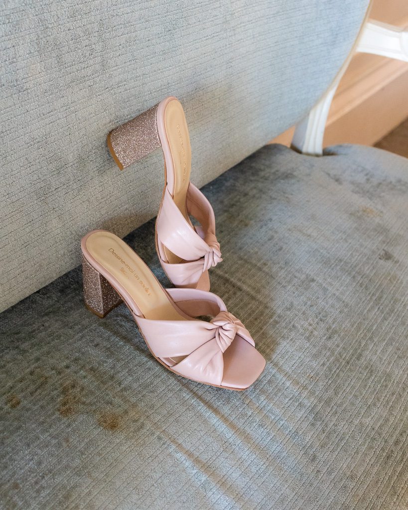 Dessine Moi Un Soulier Suzanne mule cuir nude or blond