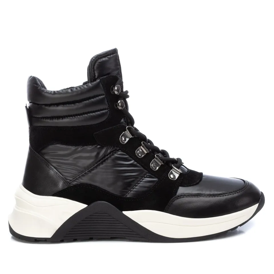 Carmela 16029302 bottine sneaker cuir noir tige haute
