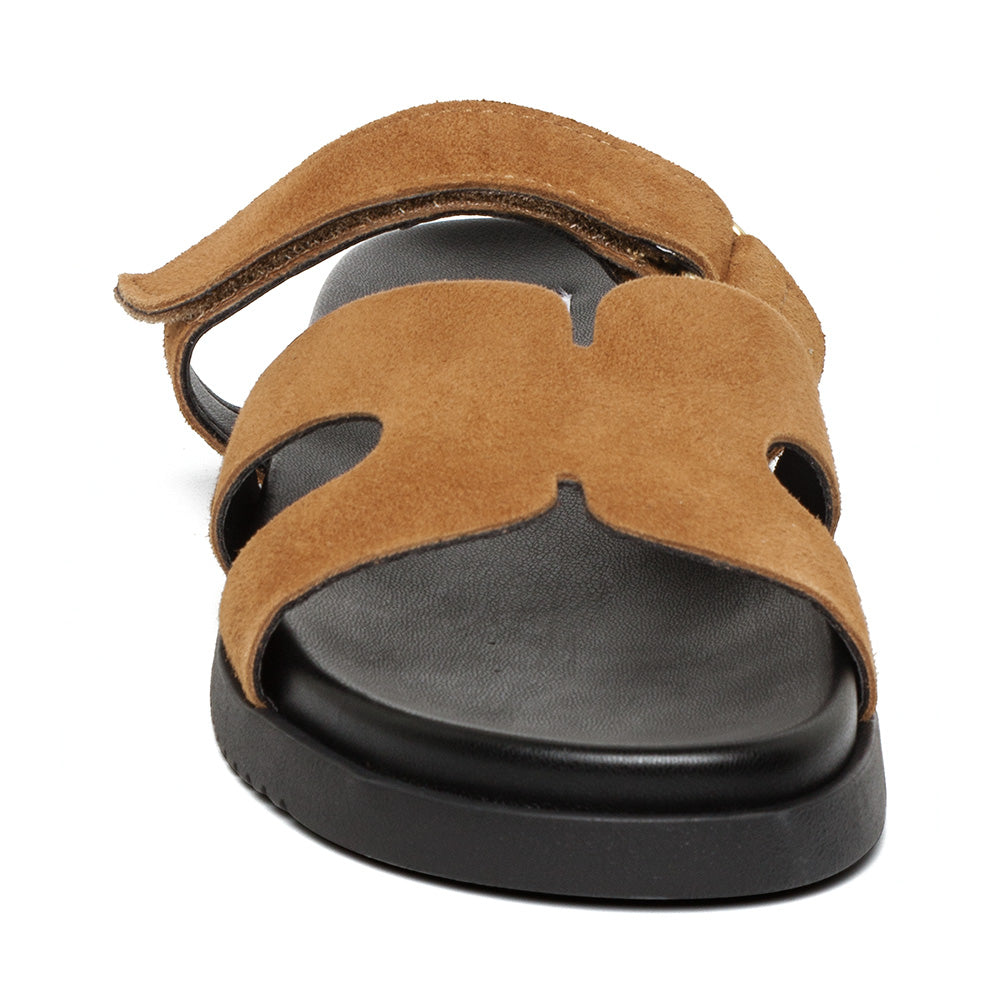 Steve Madden Missile-E sandale camel suède plate