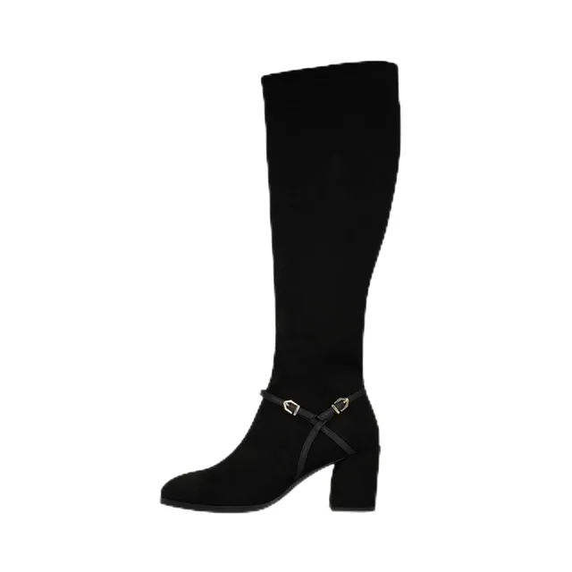 Lodi A-DEI5656 bottes noires cuir talon confort