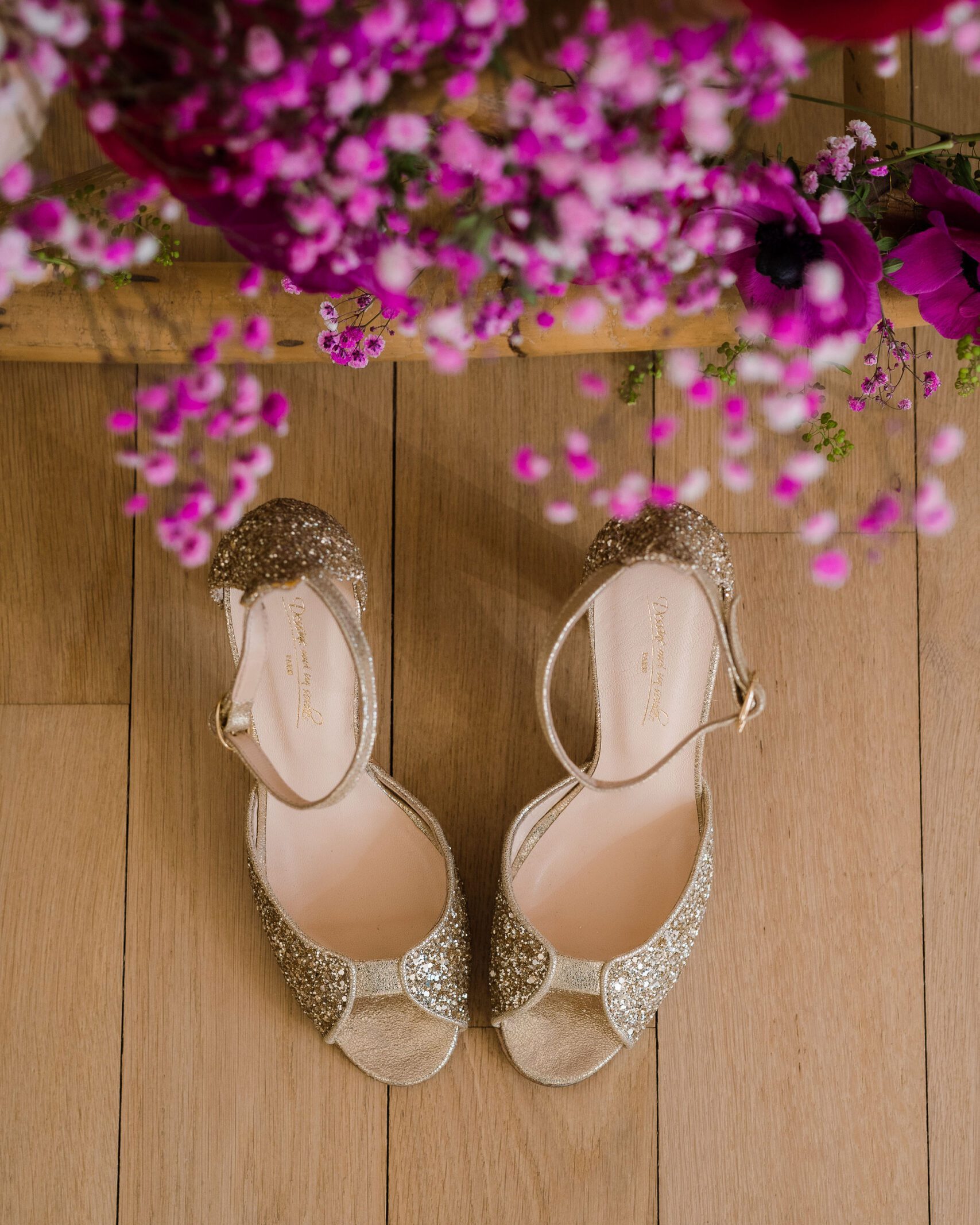 Dessine Moi Un Soulier Charlotte High sandale glitter champagne