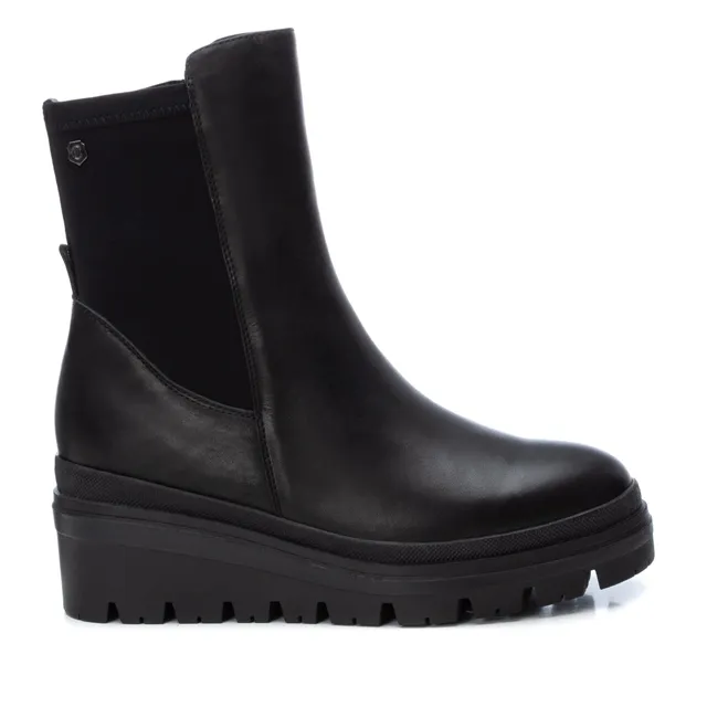 Carmela 16022901 bottines femme noir cuir compensé 6 cm